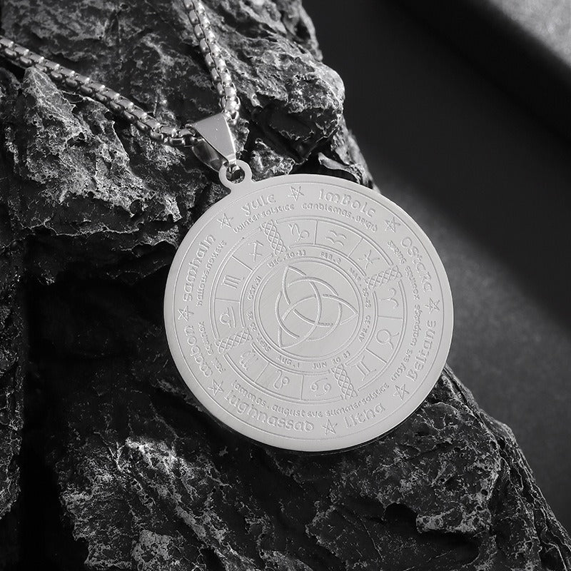 「Celtic Wheel of the Year」Triquetra Protection Necklace