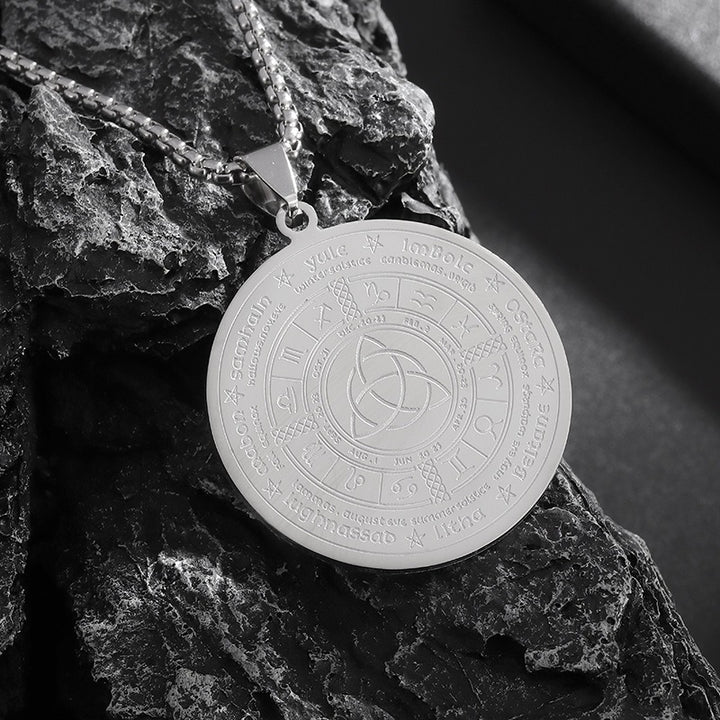 「Celtic Wheel of the Year」Triquetra Protection Necklace