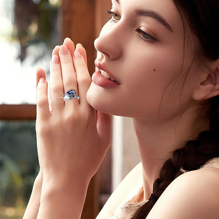 「Sea Turtle Guardian」Ocean Magic Enamel Open Ring