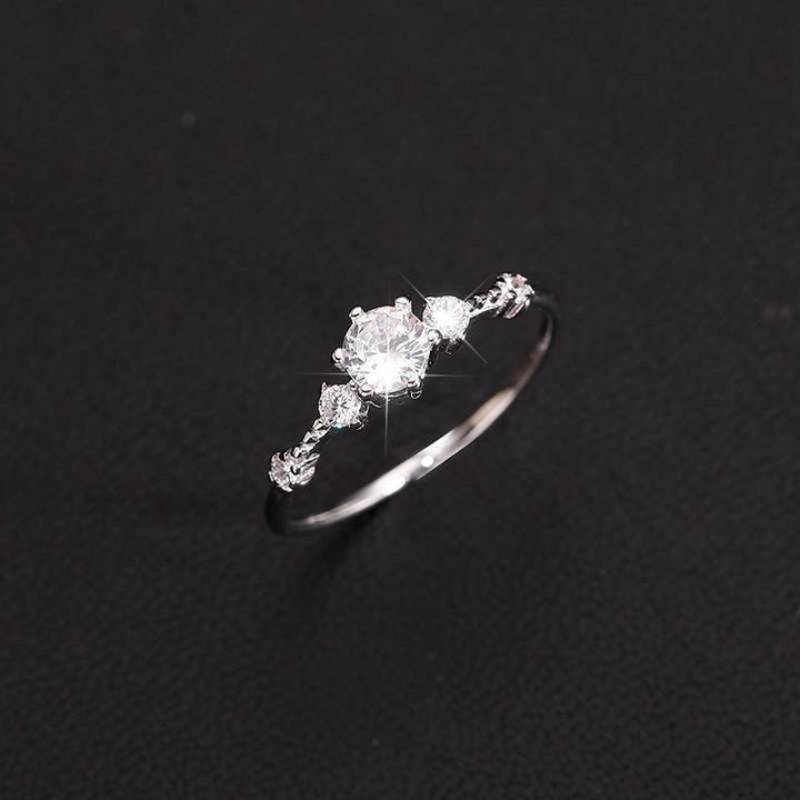 18K White Gold D Color Moissanite Ring