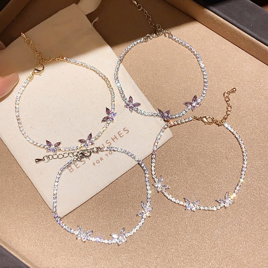 Marquise-Cut Butterfly Tennis Bracelet