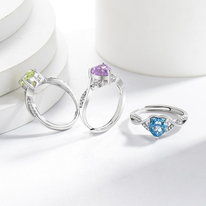 Heart of Devotion S925 Sterling Silver Heart-Cut Ring