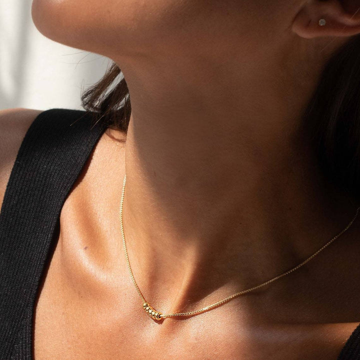 18K Gold Plated Minimalist Beaded Choker
