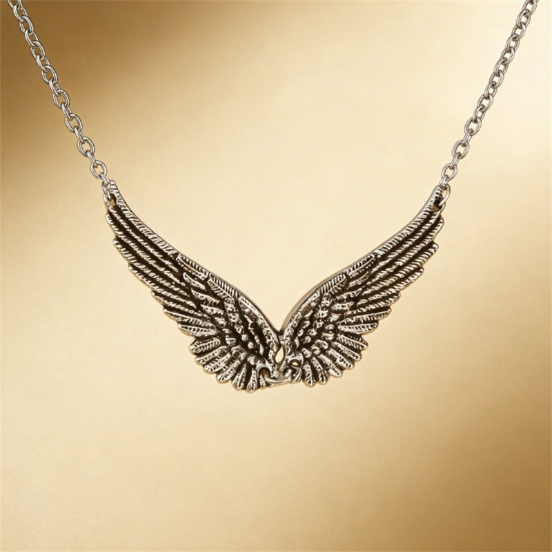 Freedom Wings Vintage Angel Wings Necklace