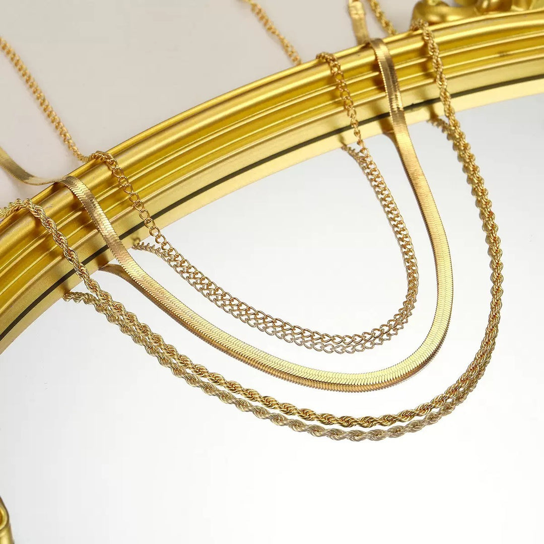 18K Gold Plated Layered Necklace