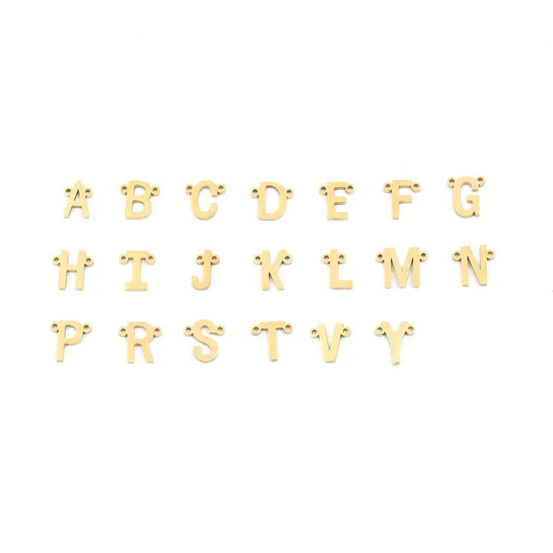 18K Gold Plated Pearl Initial Necklace