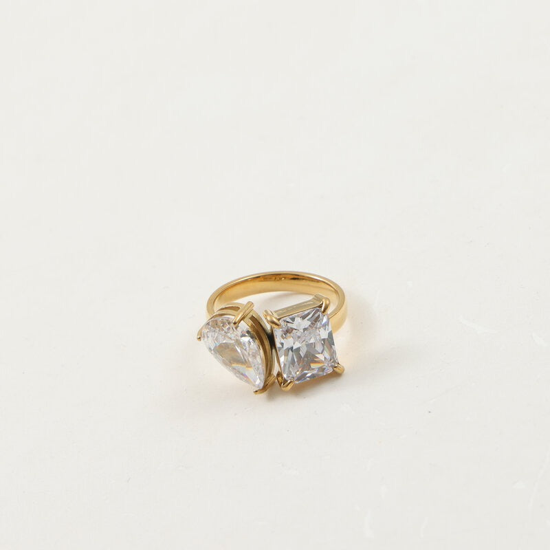 14K Gold Toi et Moi Two-Stone Ring