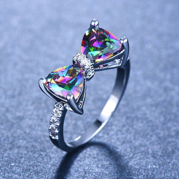 Dainty Bow Knot CZ Ring