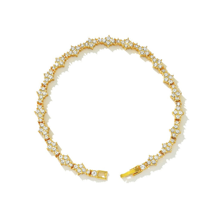 Stellar Cross Full Crystal Tennis Bracelet 5 Color Options Timeless Elegance Protection