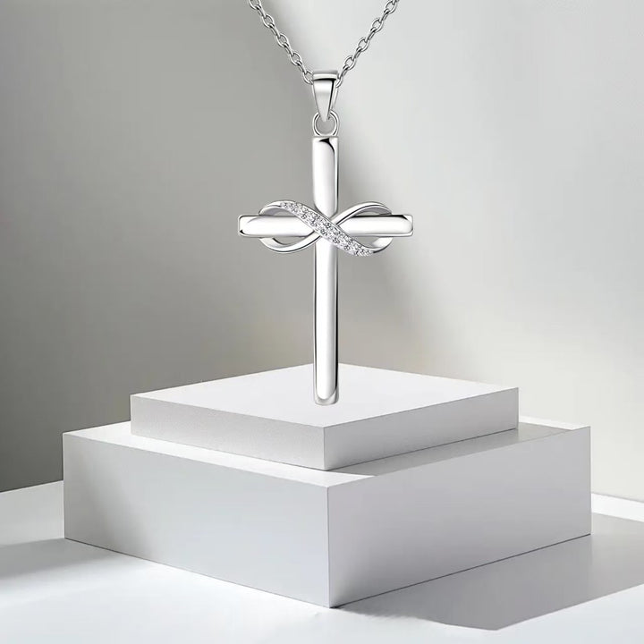 Eternal Promise S925 Silver Infinity Cross Necklace