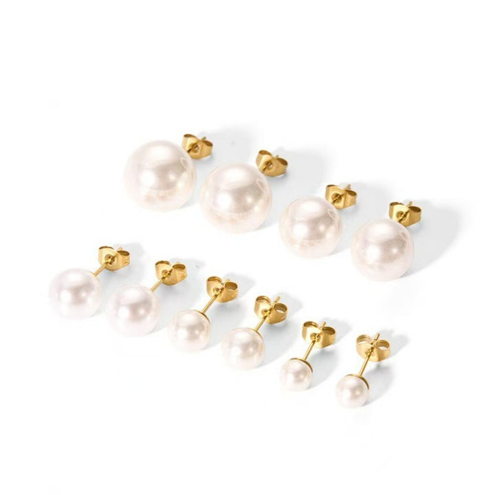 Timeless Essential Multi-Size Pearl Stud Earrings Set