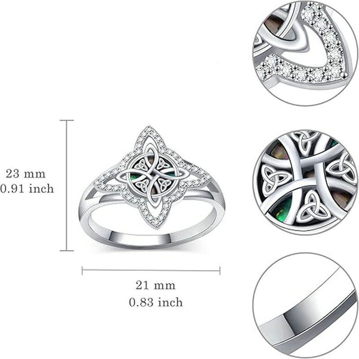 Celtic Protection S925 Silver Witch Knot Ring