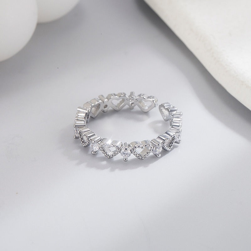 Heartbeat Whisper 18K Gold/White Gold Open Ring