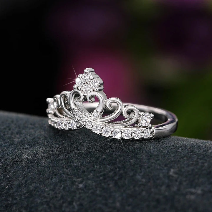 Crown of the Heart Sparkling Ring