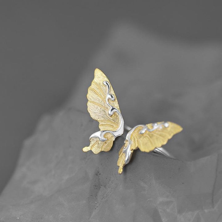 Butterfly Whisper Two-Tone Open Ring