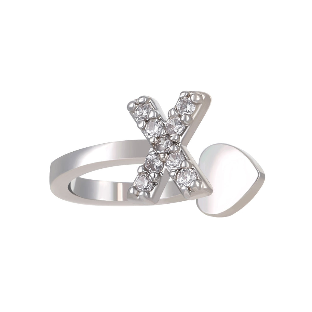 Trendy Minimalist CZ Initial Ear Cuffs / Studs