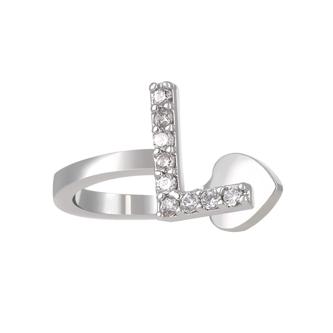 Trendy Minimalist CZ Initial Ear Cuffs / Studs