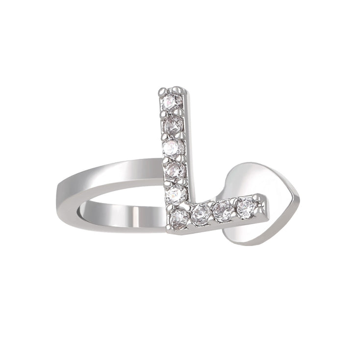 Trendy Minimalist CZ Initial Ear Cuffs / Studs