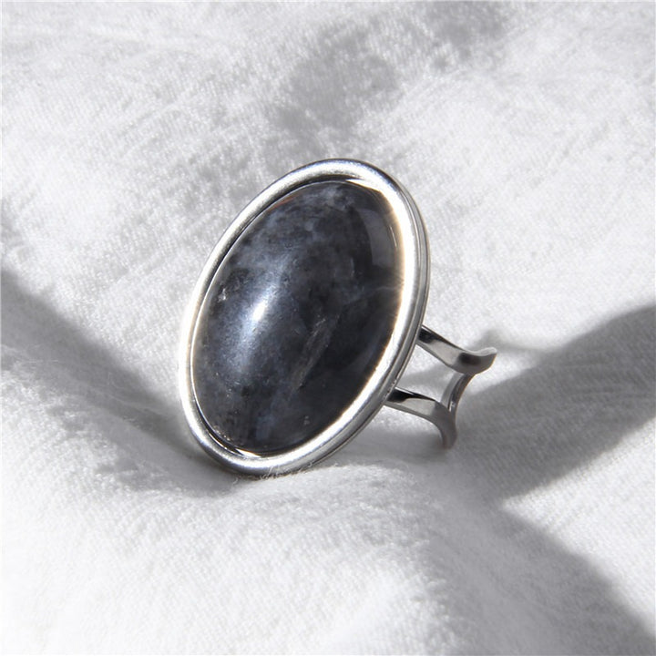 Vintage Natural Gemstone Open Ring