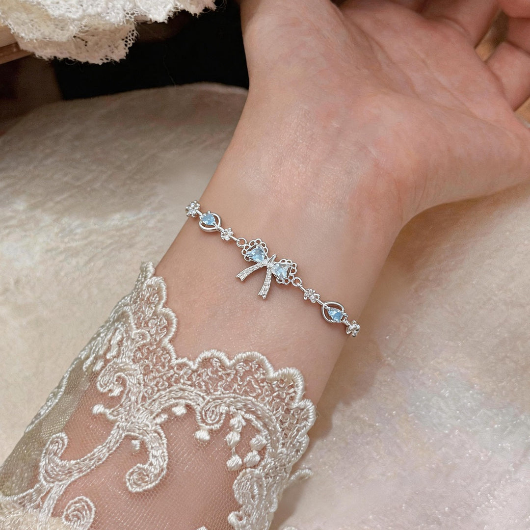 French Vintage Bow & Crystal Bracelet