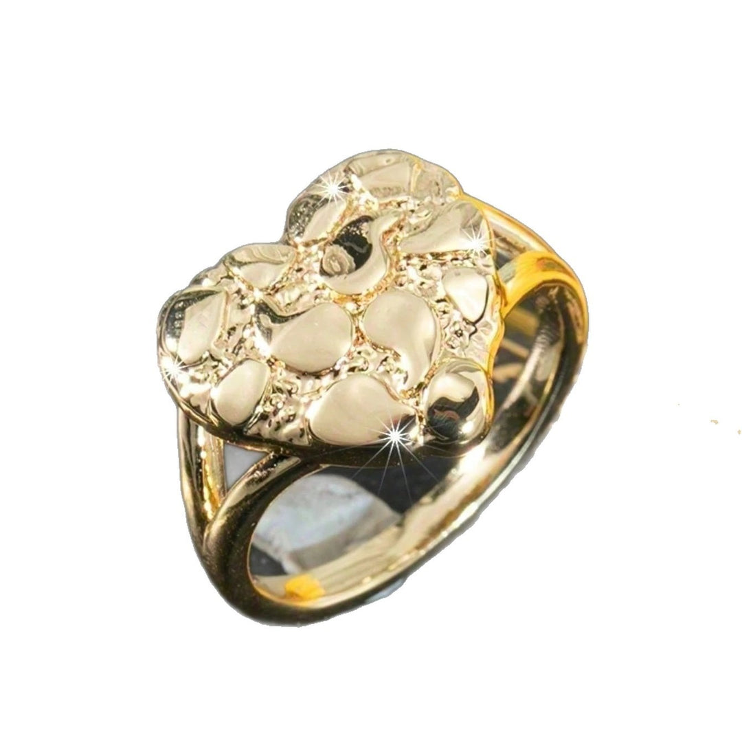 18K Gold Textured Wide Band Ring (2 Styles Available)