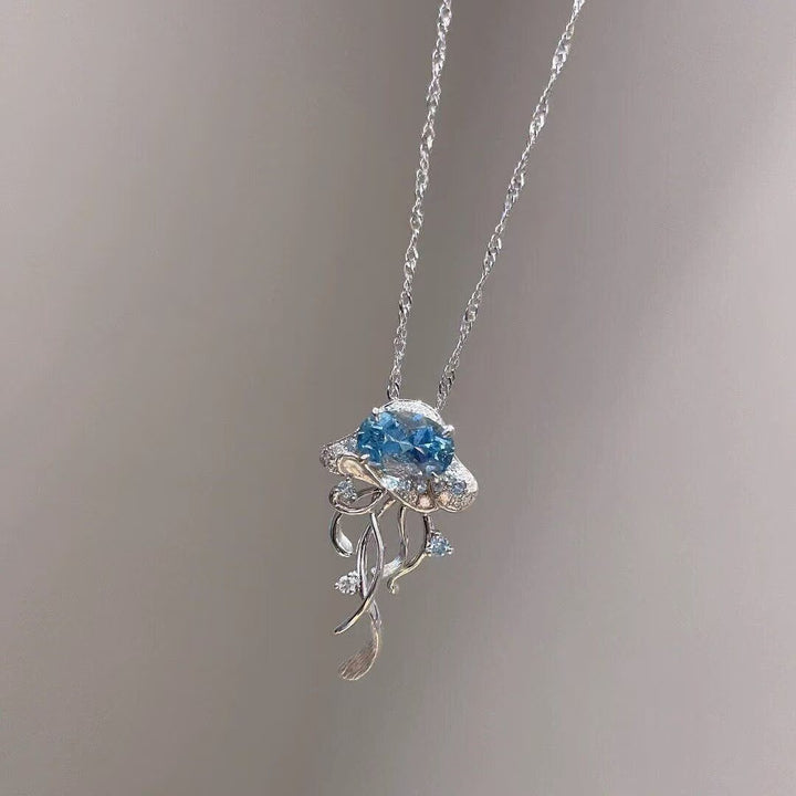 S925 Sterling Silver Ocean Jellyfish Necklace