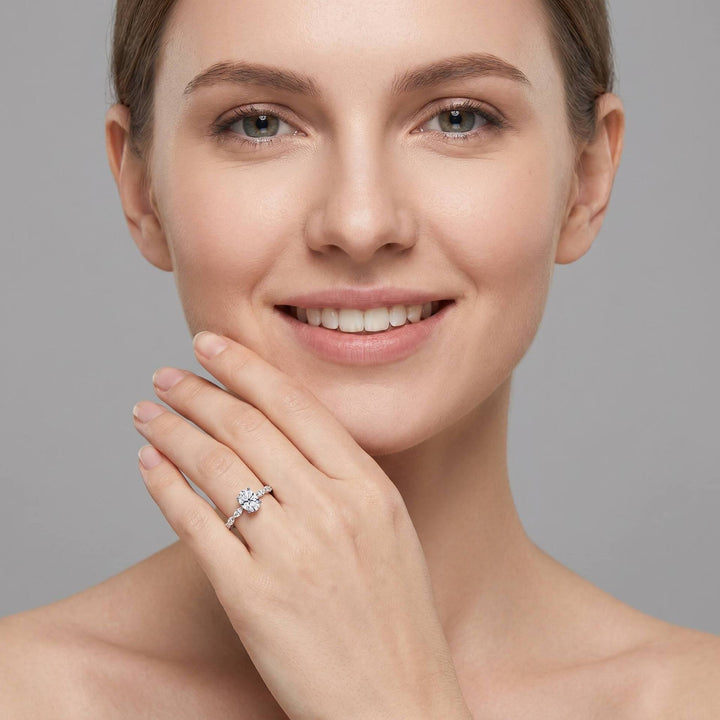 S925 Silver Oval Engagement Ring