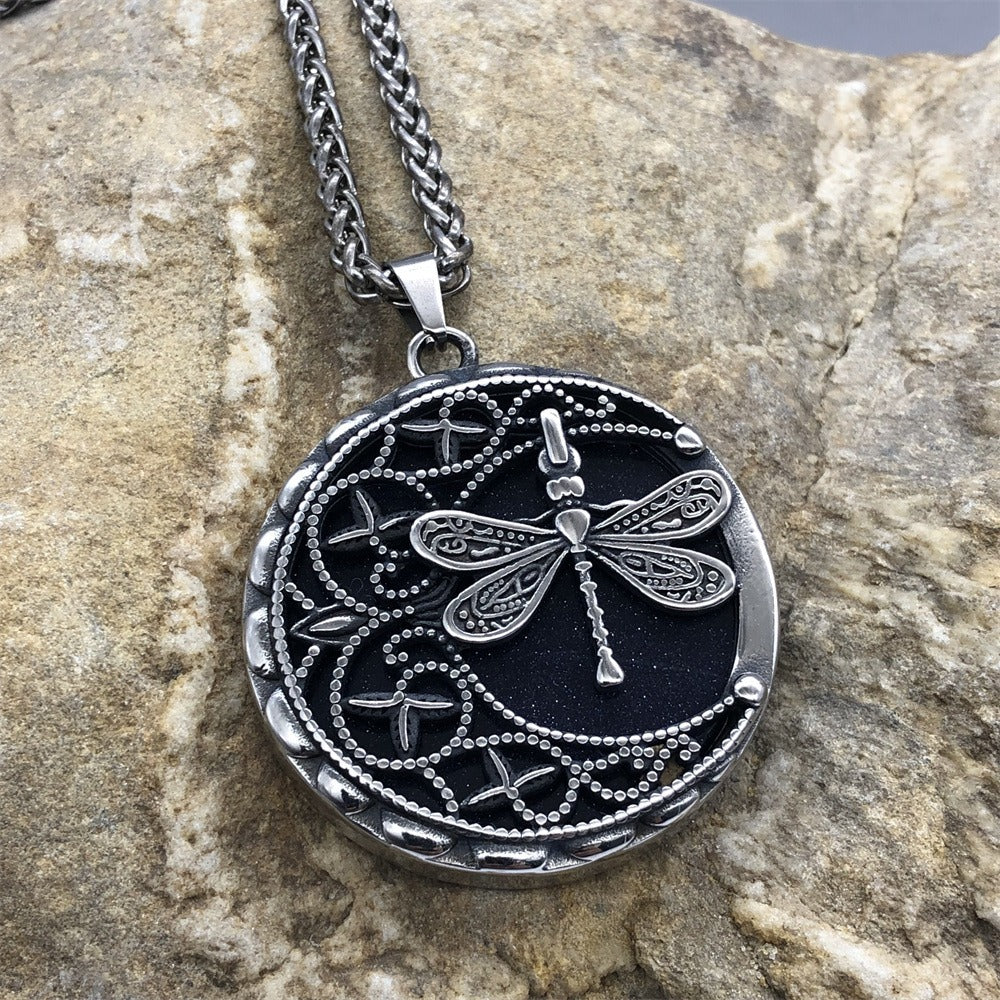 Vintage Dragonfly Talisman Necklace