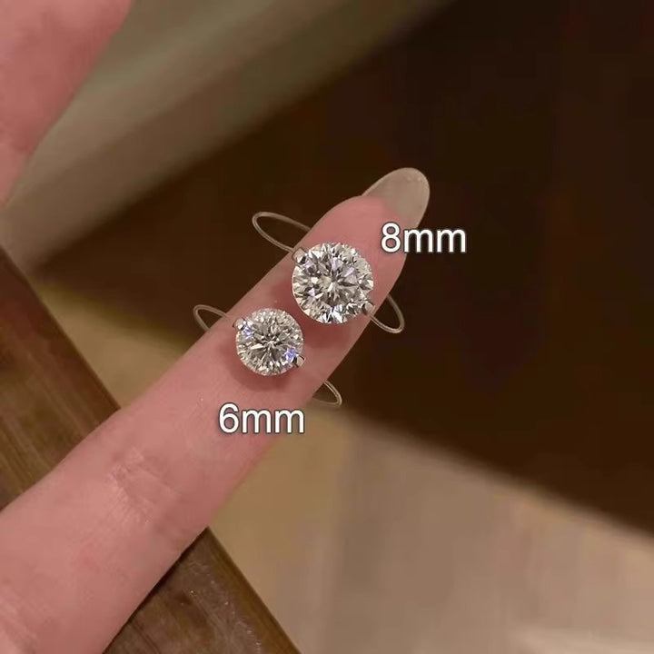 Mermaid's Tear Floating Diamond Ring & Necklace Minimalist Invisible Setting