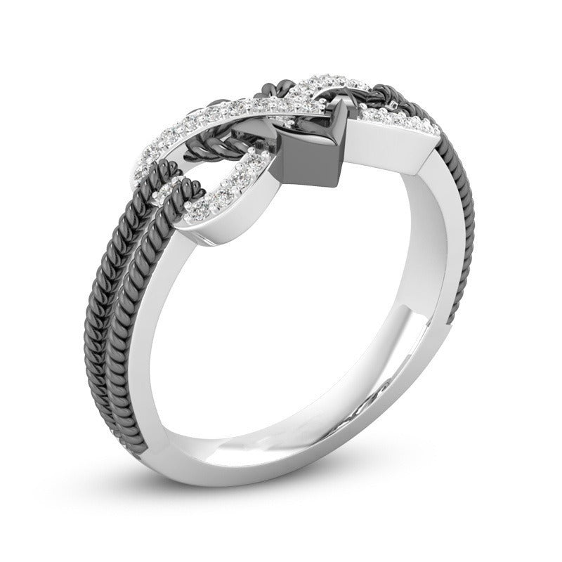 Anchor's Protection Two-Tone Twisted Anchor Ring