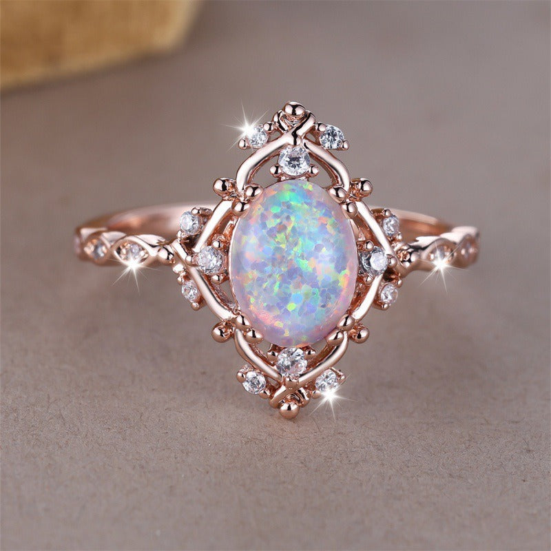 18K Gold Opal Vintage Ring