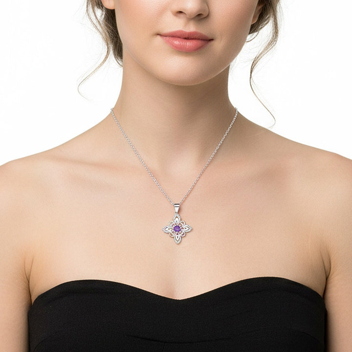 「Celtic Guardian」Birthstone Double Protection Necklace