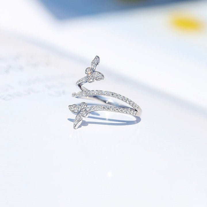Dancing Butterflies 3-Layer Wrap Ring