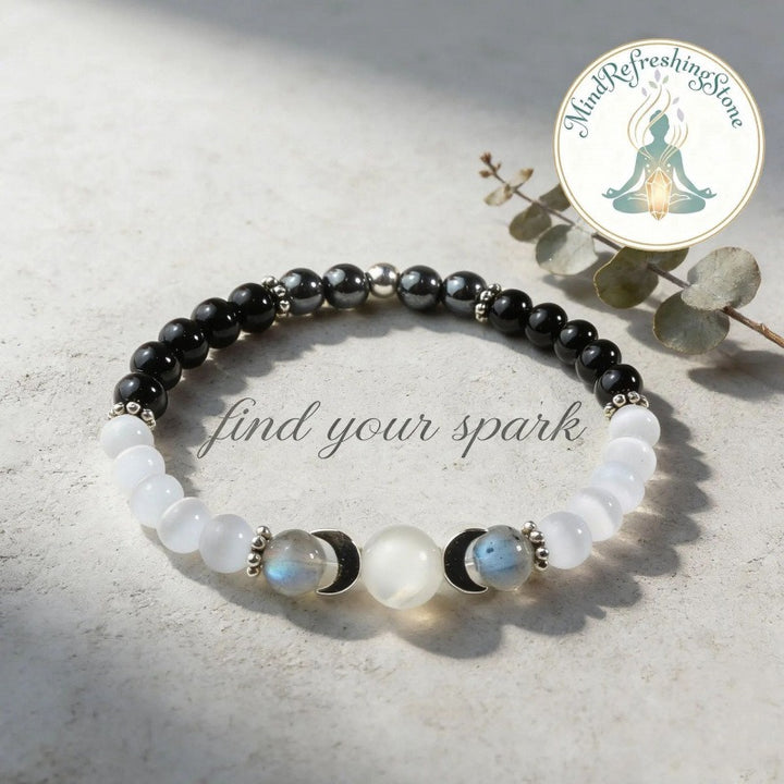 March Goddess Design Everyday Wear Beaded Stretch Bracelet