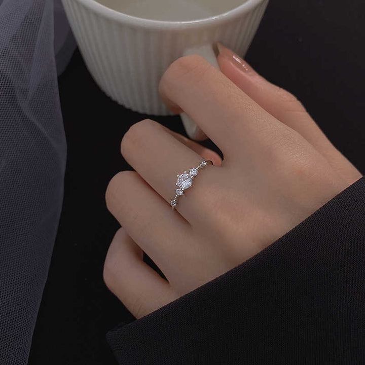 18K White Gold D Color Moissanite Ring