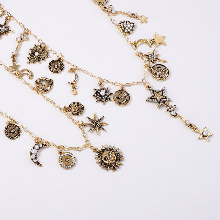 Double-Layer Celestial Y-Drop Necklace