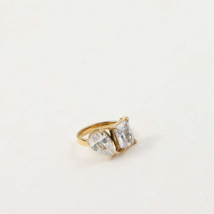 14K Gold Toi et Moi Two-Stone Ring