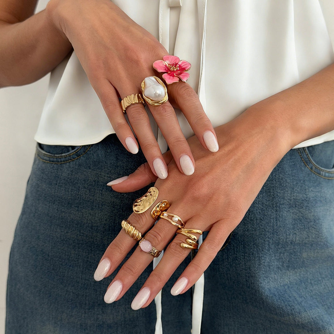 Bohemian Vacation Ring Set Beach Floral Collection