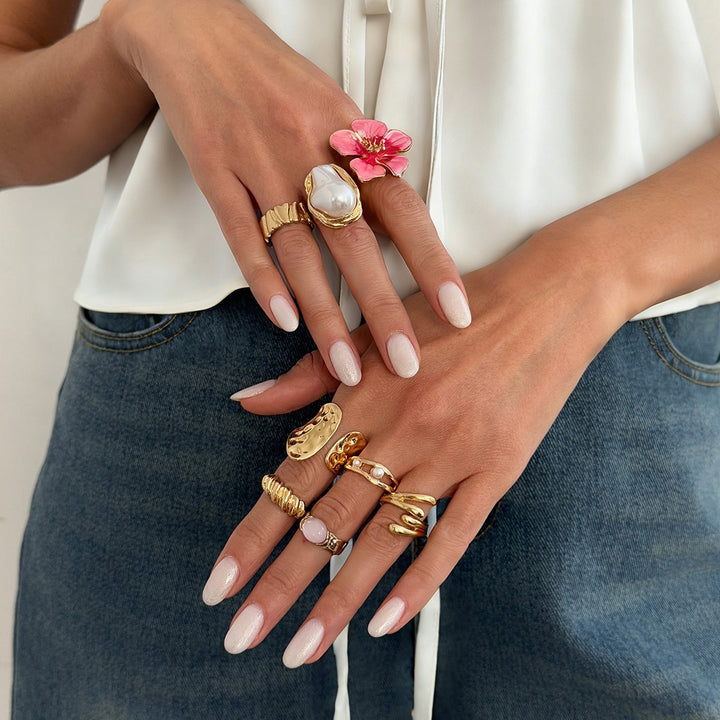 Bohemian Vacation Ring Set Beach Floral Collection