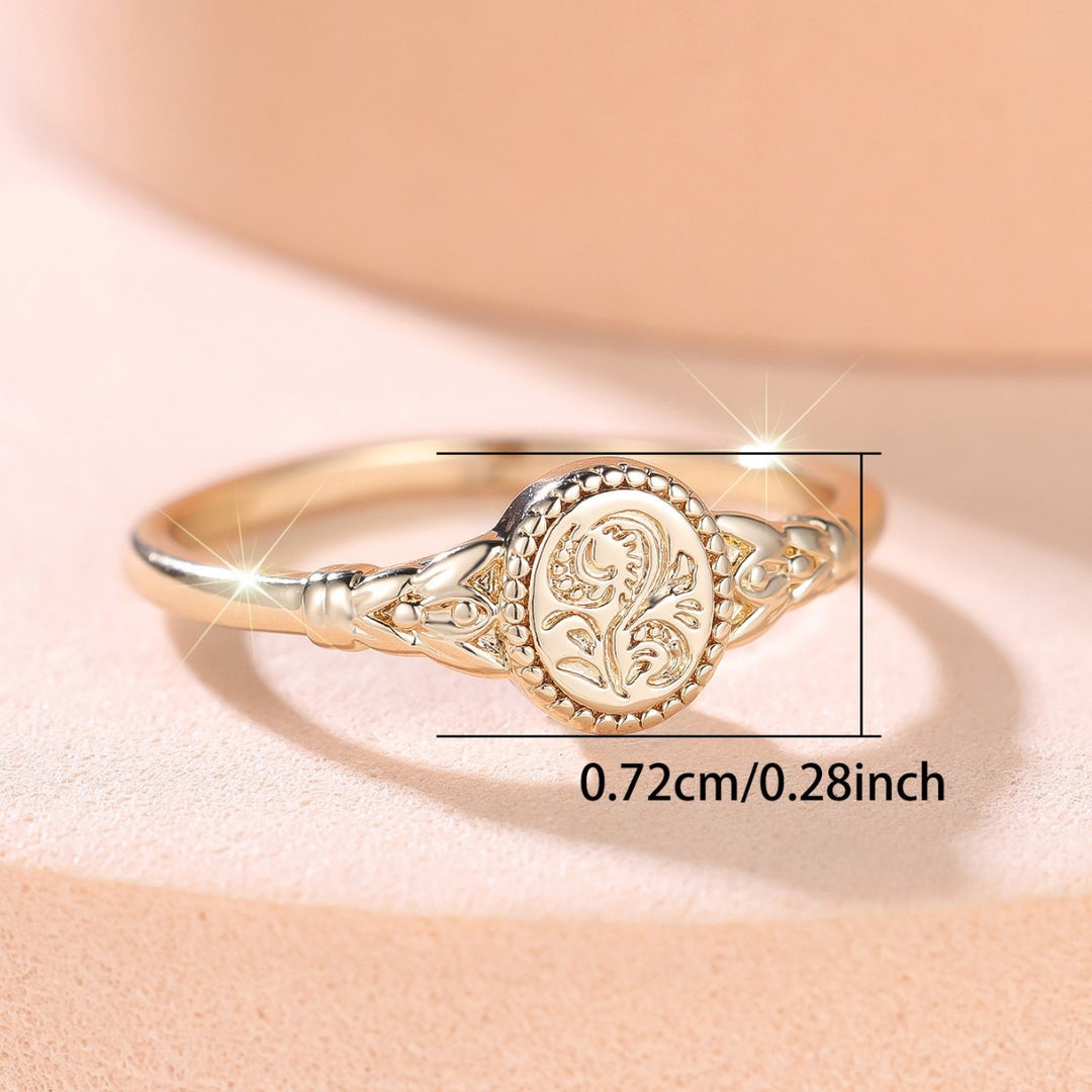 Gilded Crest 18K Gold Vintage Engraved Ring
