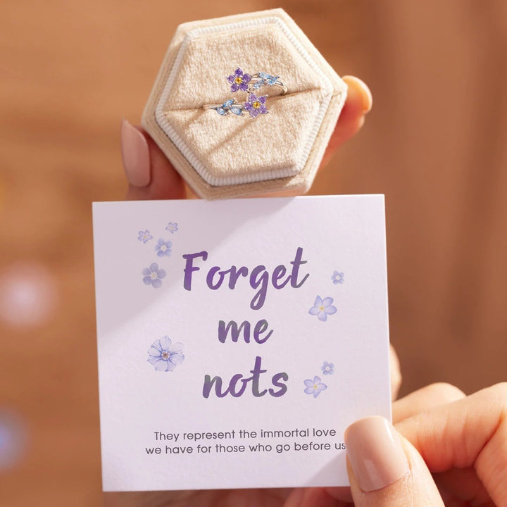 Forget-Me-Not Sparkle Two-Tone Zircon Ring