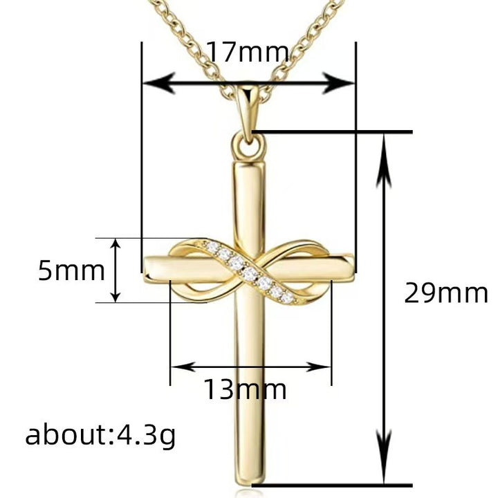 Eternal Promise S925 Silver Infinity Cross Necklace