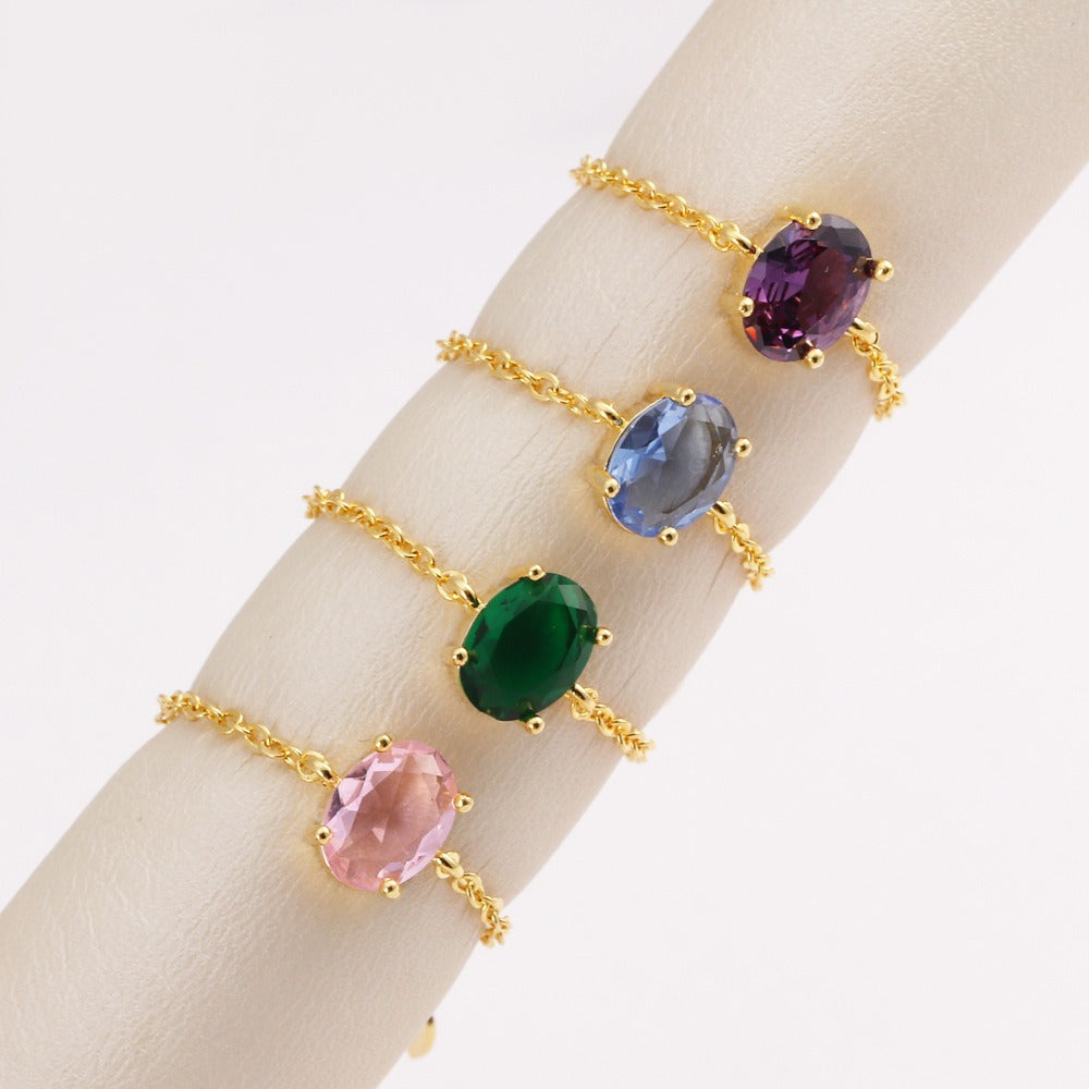 Starlit Chain Adjustable Solitaire Ring