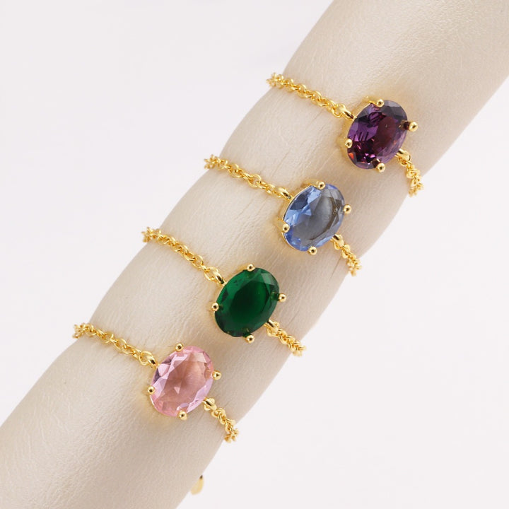 Starlit Chain Adjustable Solitaire Ring