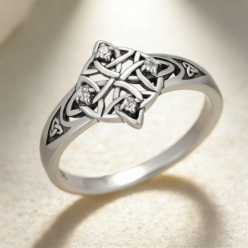 Celtic Witches' Knot Protection S925 Silver Ring