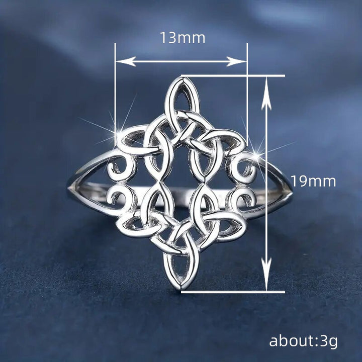 Celtic Witches' Knot Protection S925 Silver Ring