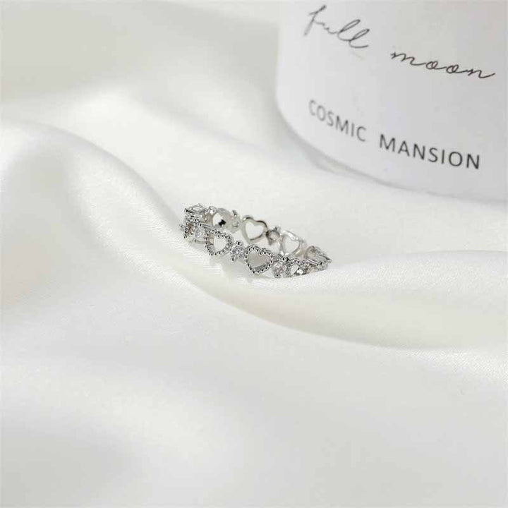 Heartbeat Whisper 18K Gold/White Gold Open Ring