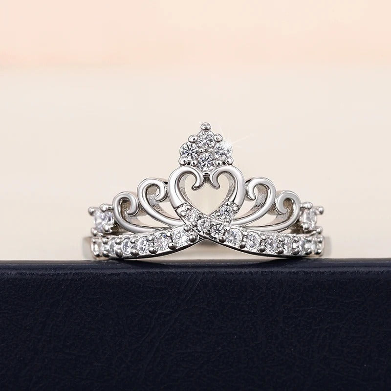 Crown of the Heart Sparkling Ring