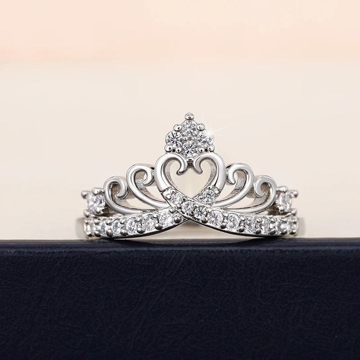 Crown of the Heart Sparkling Ring