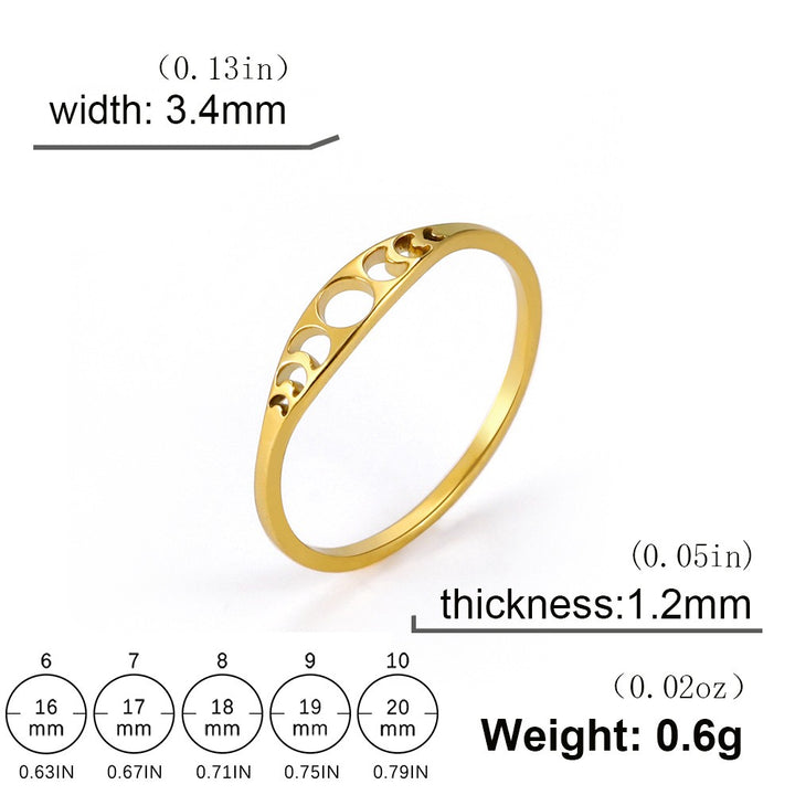 Moon Whisper 18K Gold/White Gold Moon Phase Ring